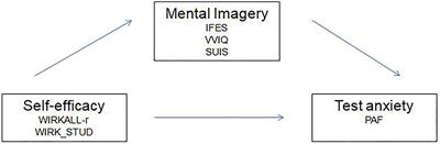 The Association Between Test Anxiety, Self-Efficacy, and Mental Images Among University Students: Results From an Online Survey